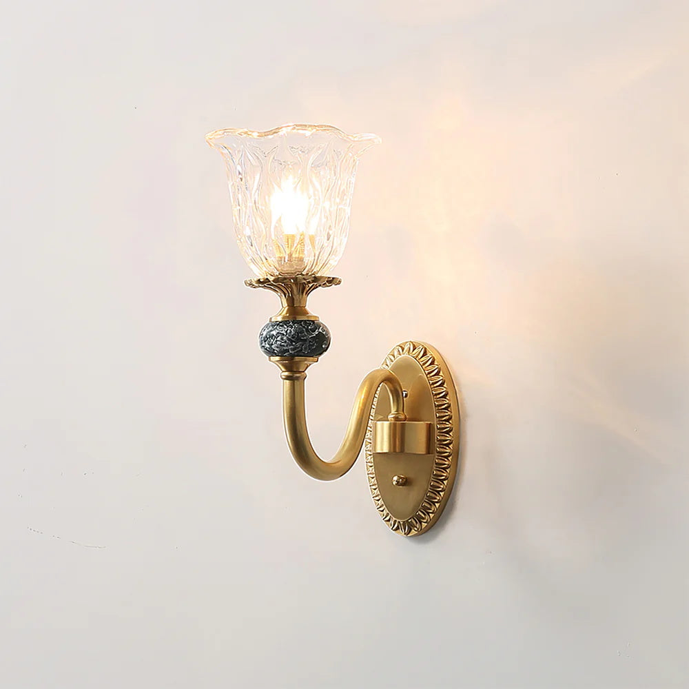 Glazen keramische wandlamp