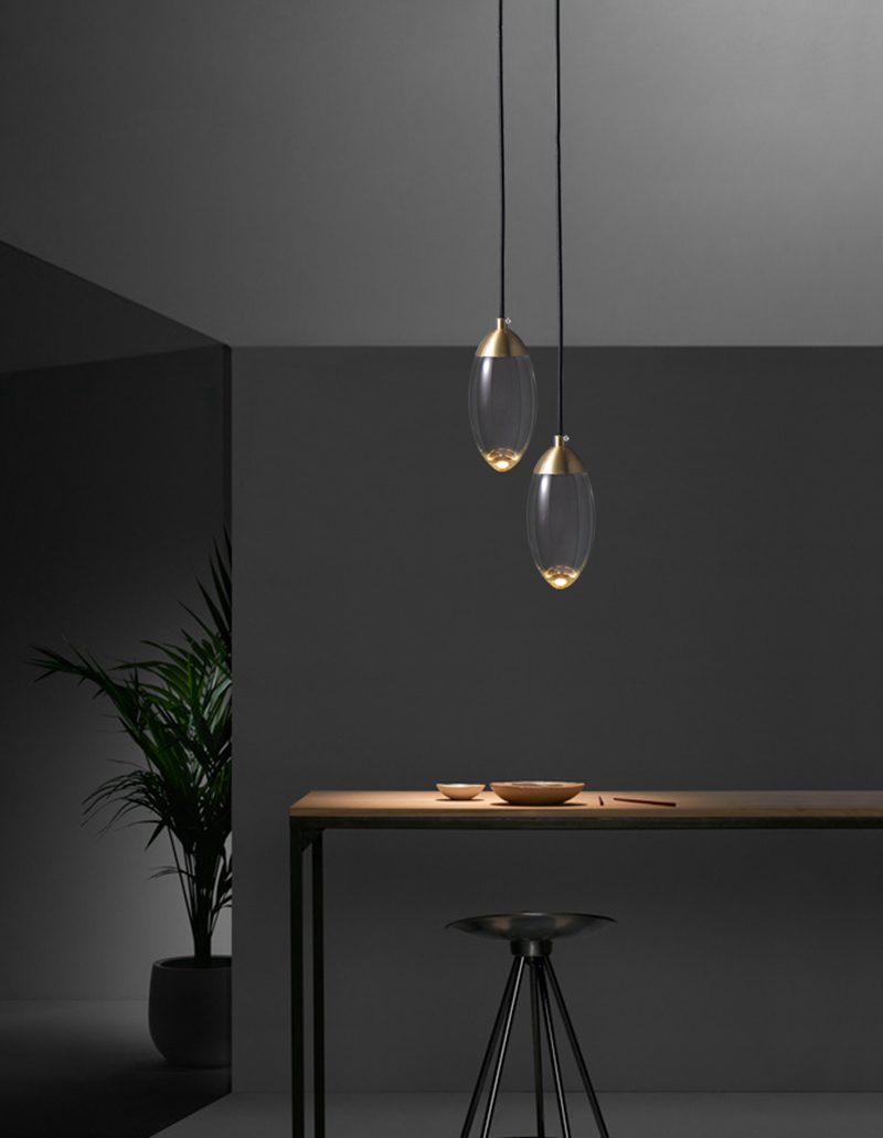 Messing kristallen hanglamp
