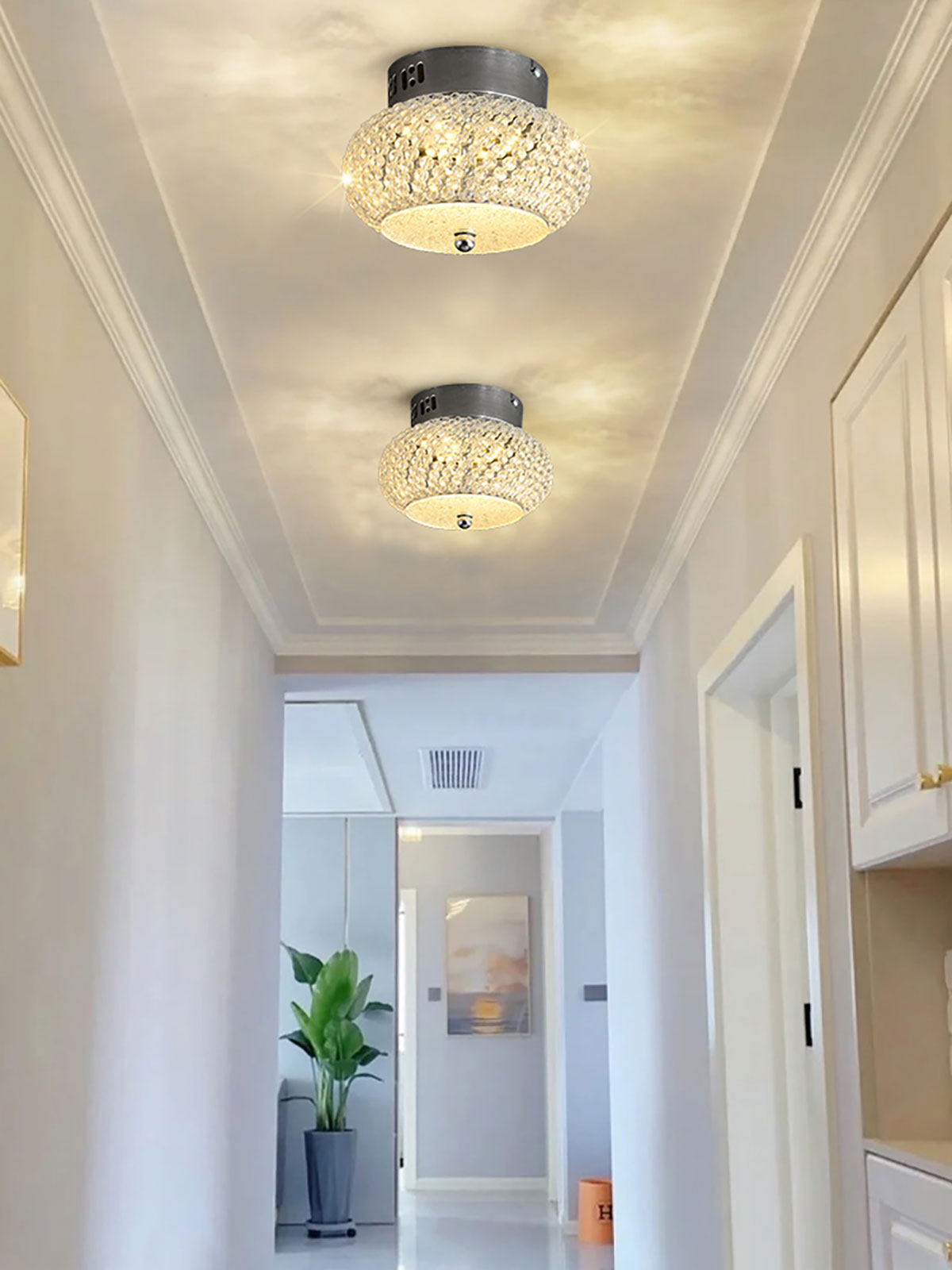 Kristallen plafondlamp