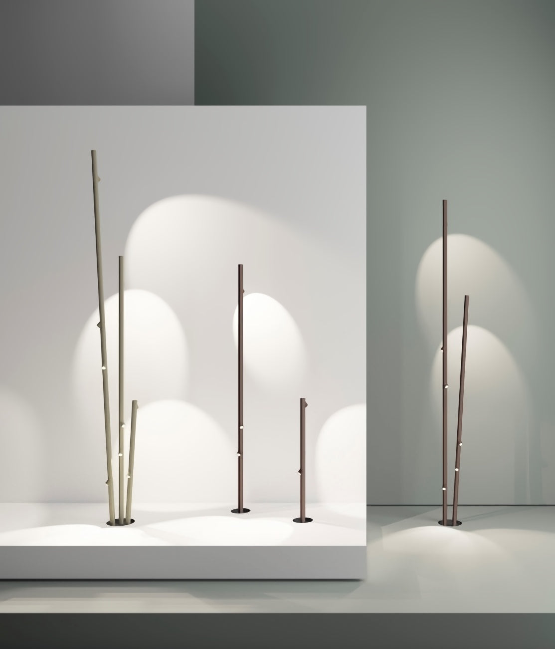 Bamboe buitenvloerlamp