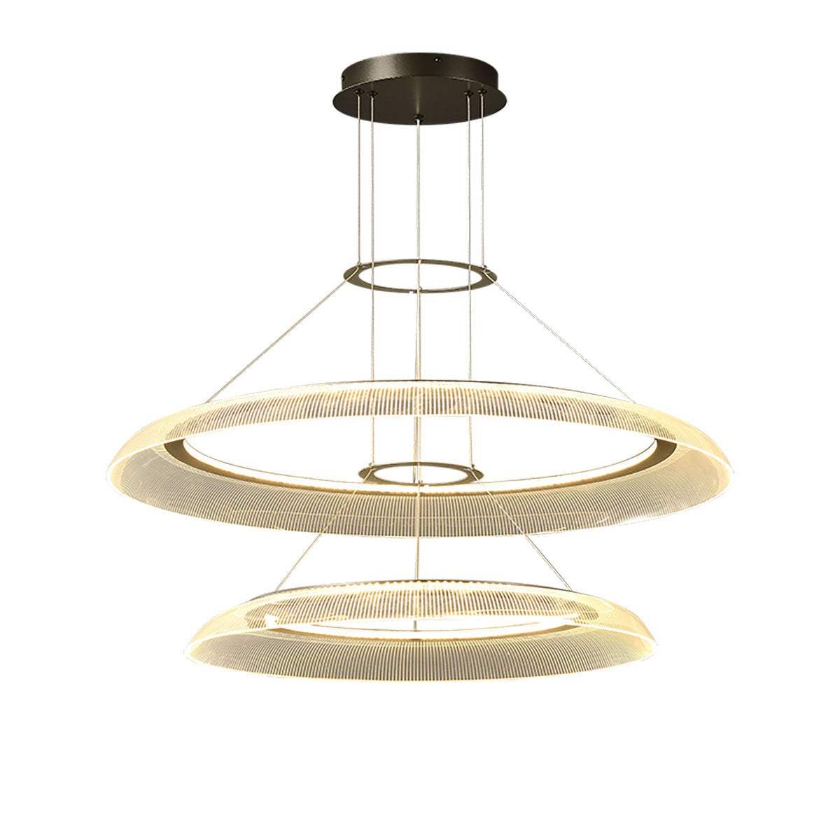 Afgestudeerde cirkelkroonluchter | Art Deco ronde kroonluchter