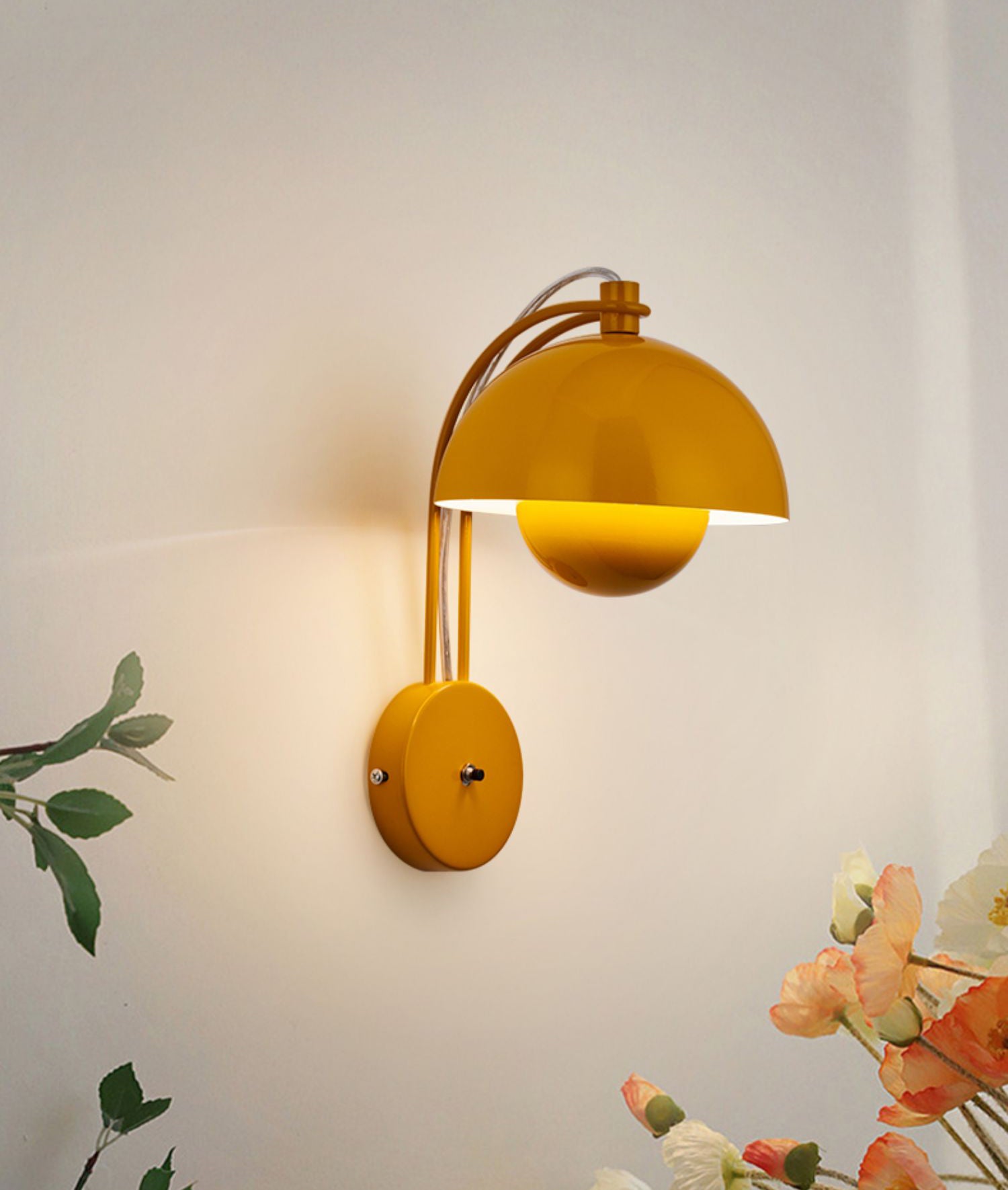 Halve cirkel slaapkamerwandlamp
