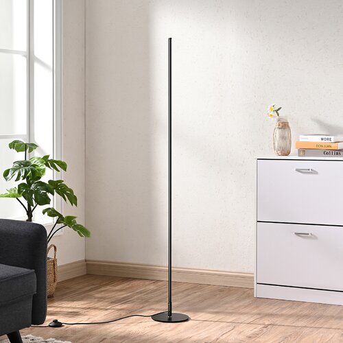 Metalen vloerlamp met lineaire vorm