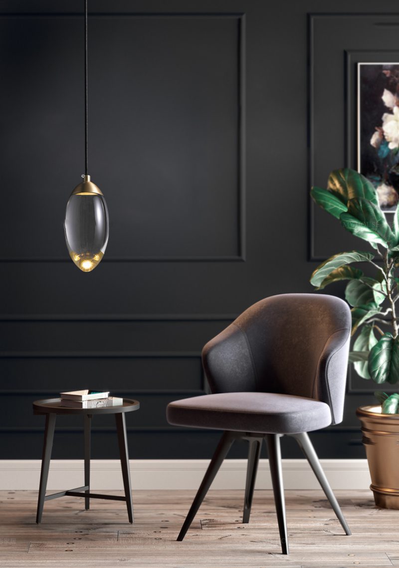 Messing kristallen hanglamp