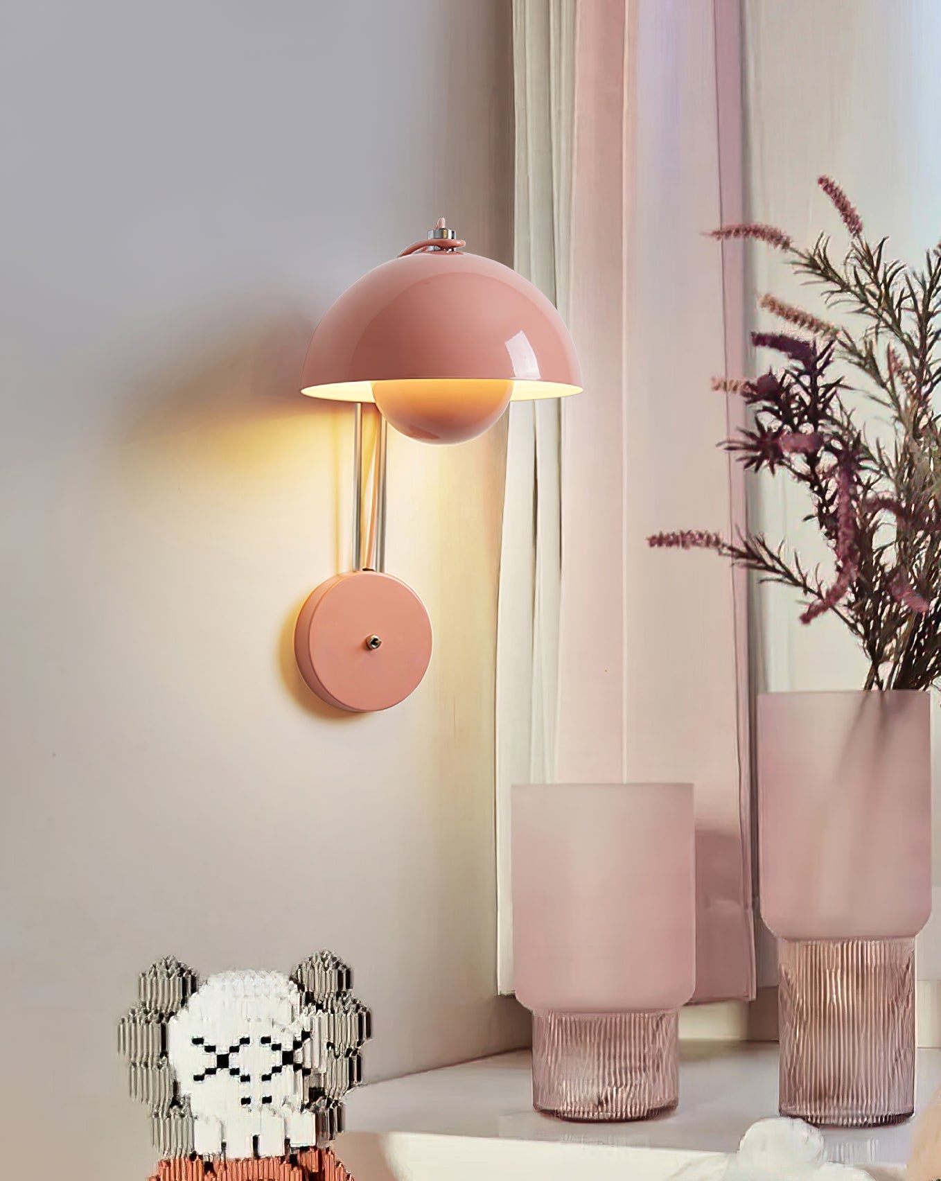 Halve cirkel slaapkamerwandlamp