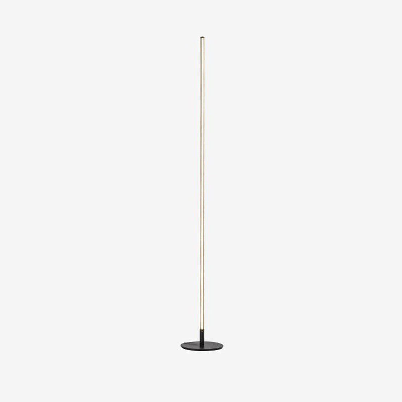 Metalen vloerlamp met lineaire vorm