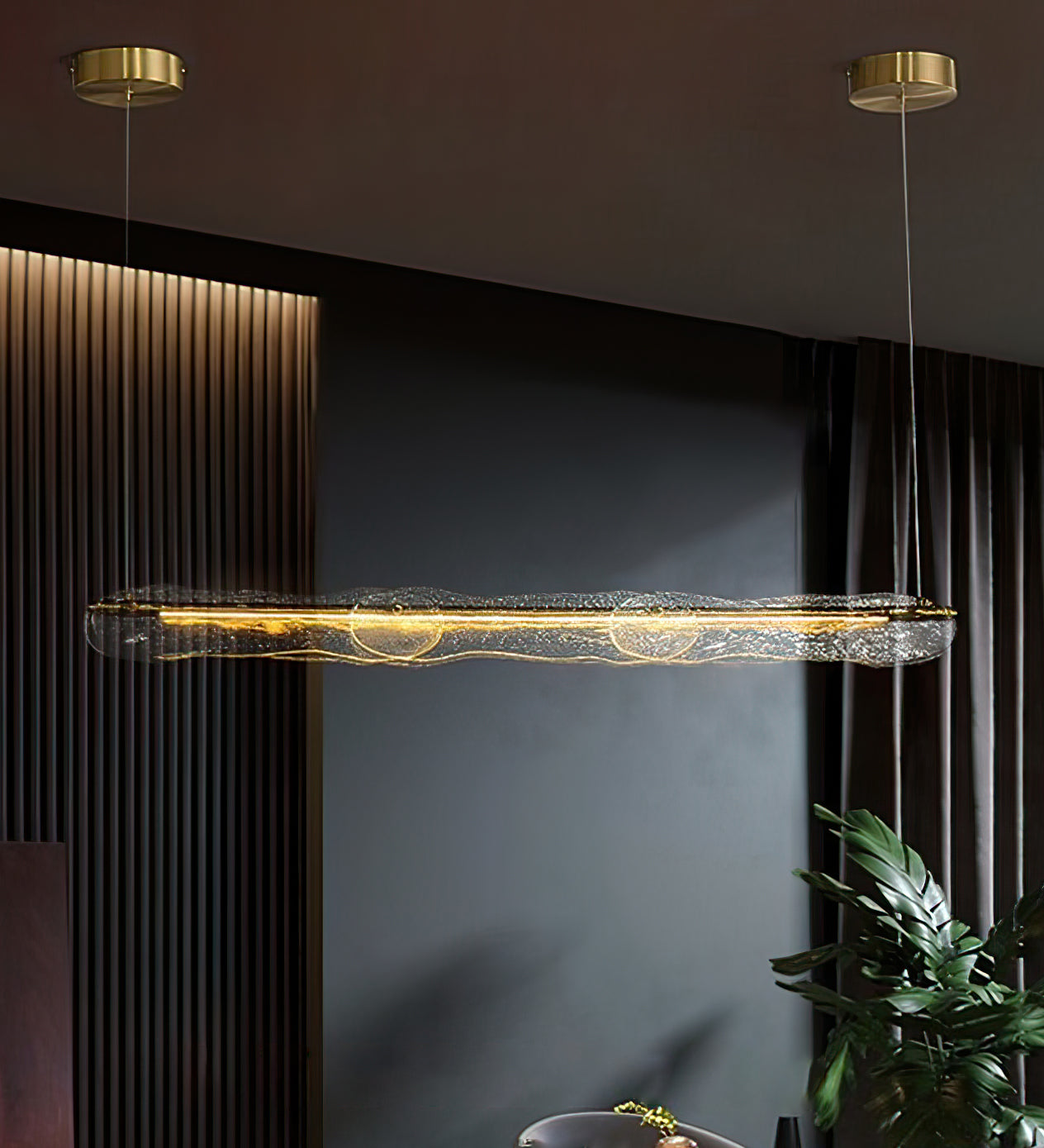 Water Ripple Glass Island Chandeliers