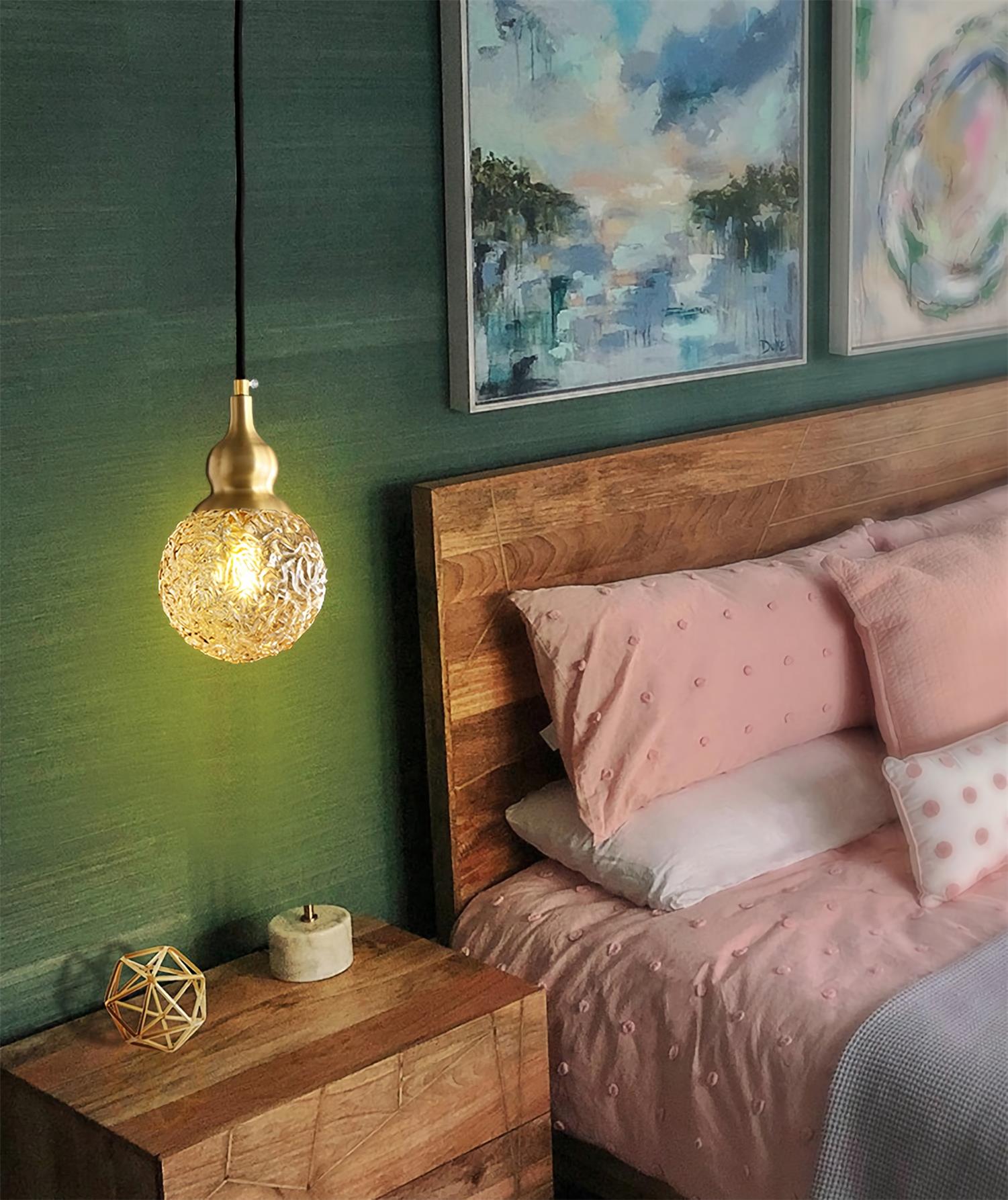 Kalebas glazen hanglamp
