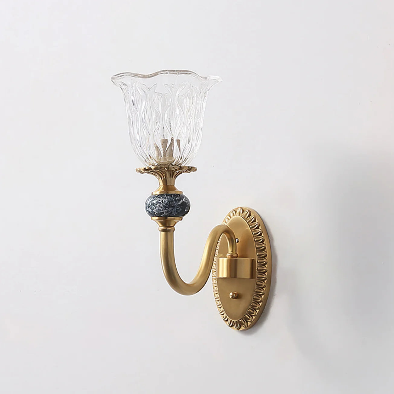 Glazen keramische wandlamp