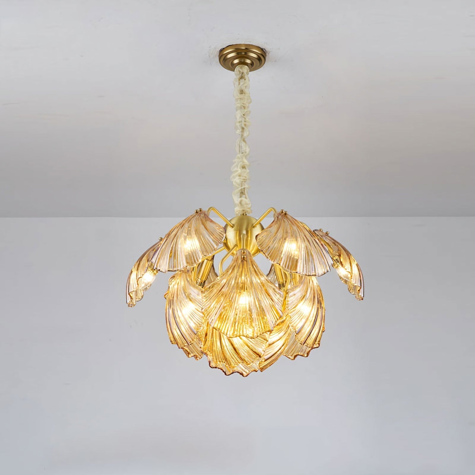 Geribbelde Shell-plafondlamp