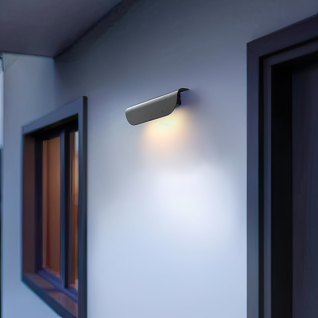 Bay gebogen tuinwandlamp