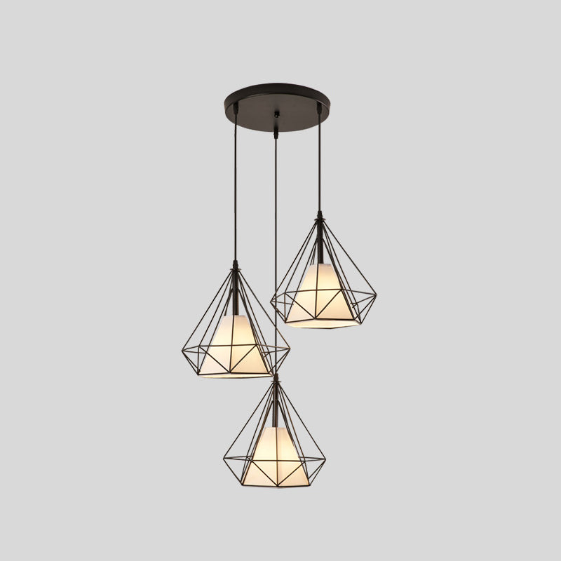 Diamanten kooi hanglamp