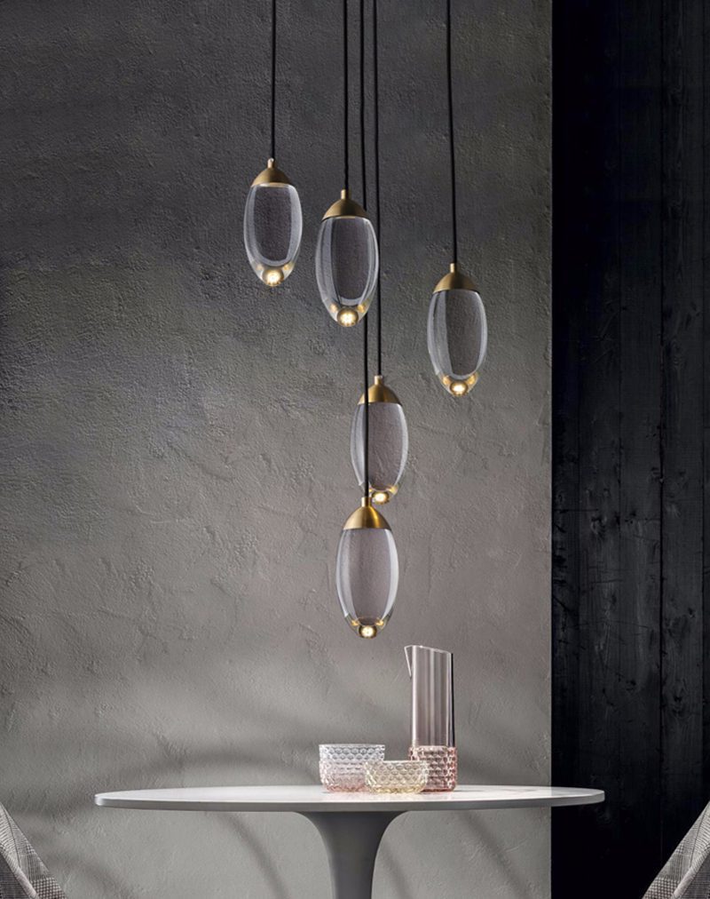 Messing kristallen hanglamp