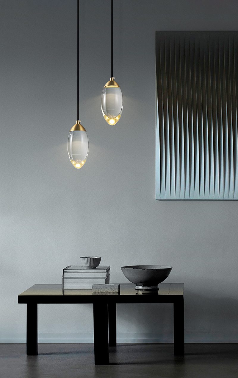 Messing kristallen hanglamp