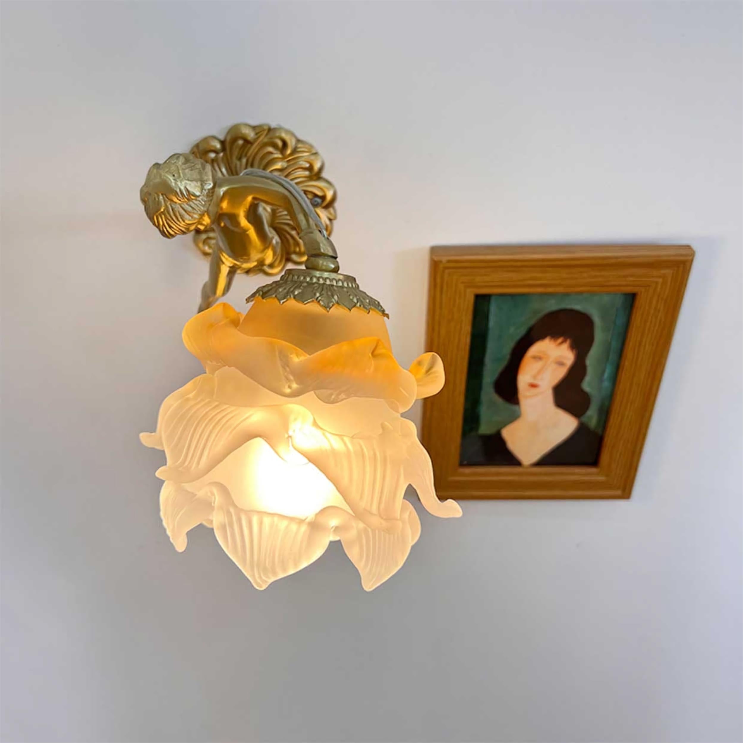 Engel wandlamp