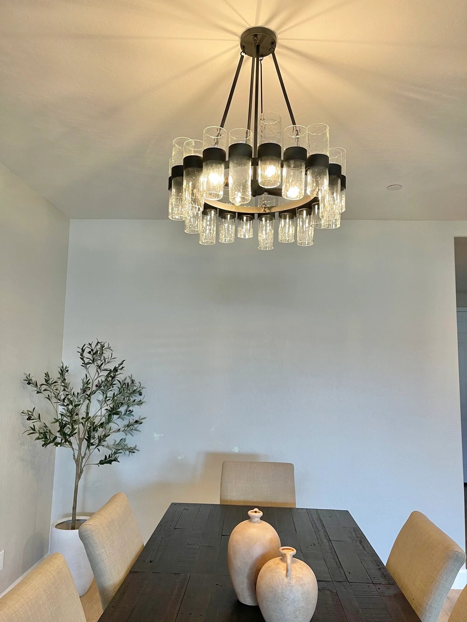 Hanglamp van gerecycled glas