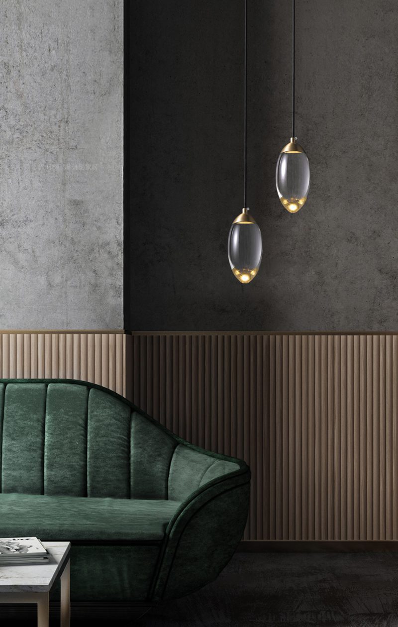 Messing kristallen hanglamp