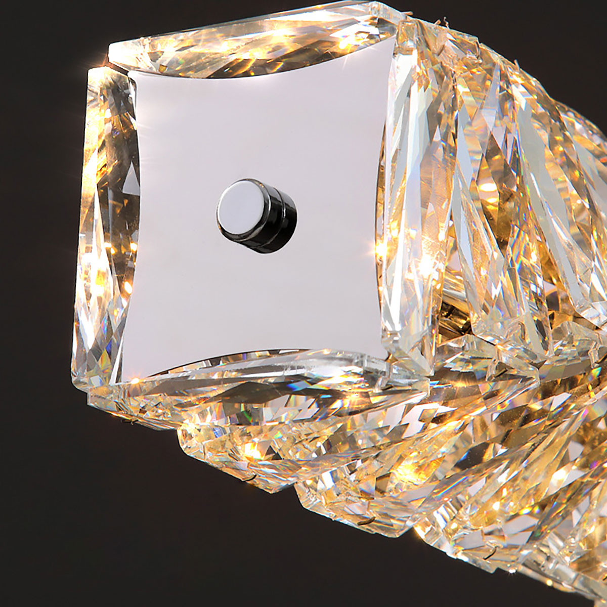 Lange kristallen hanglamp