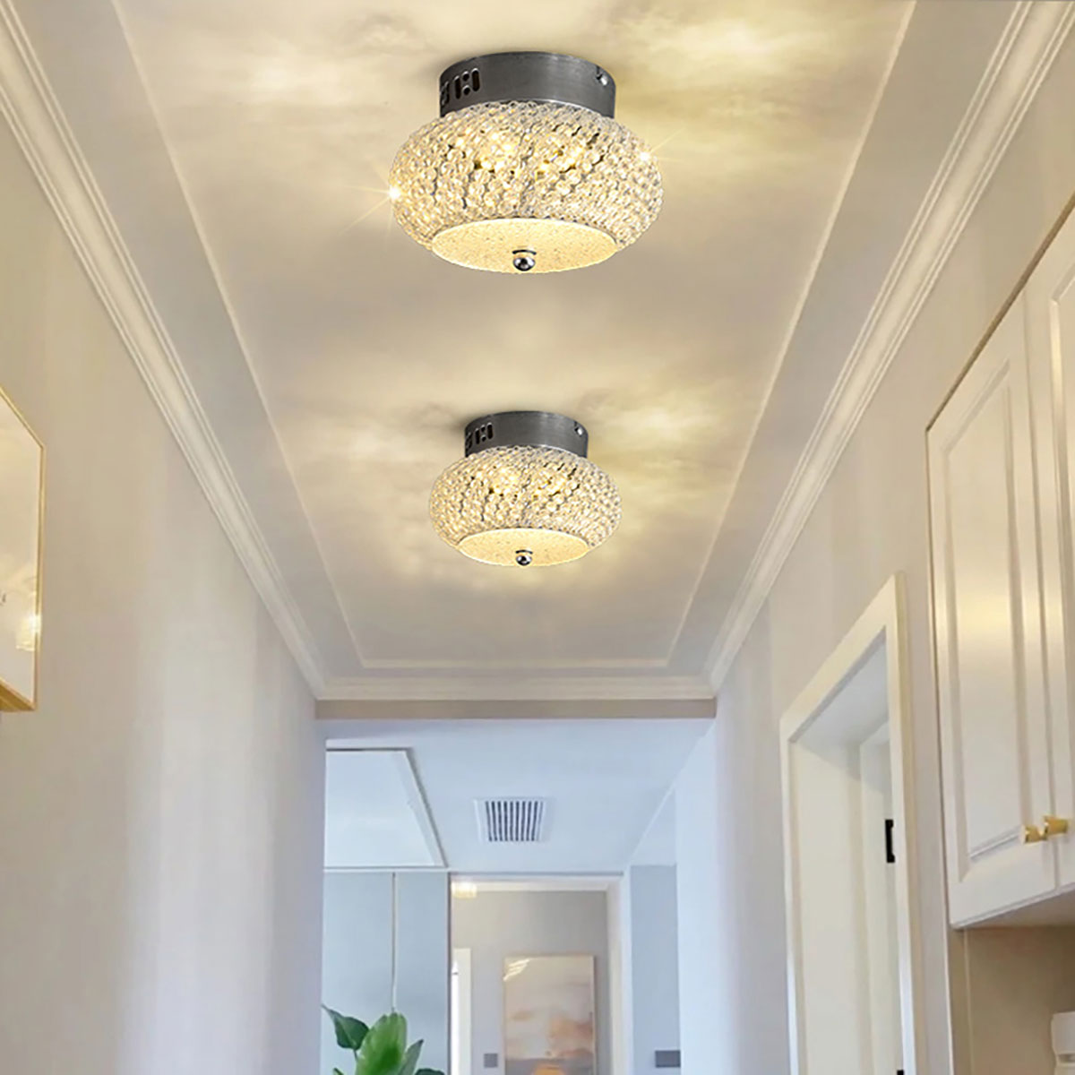 Kristallen plafondlamp