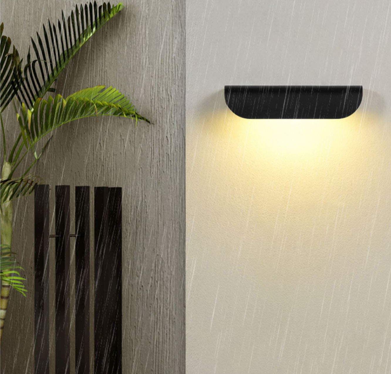 Bay gebogen tuinwandlamp