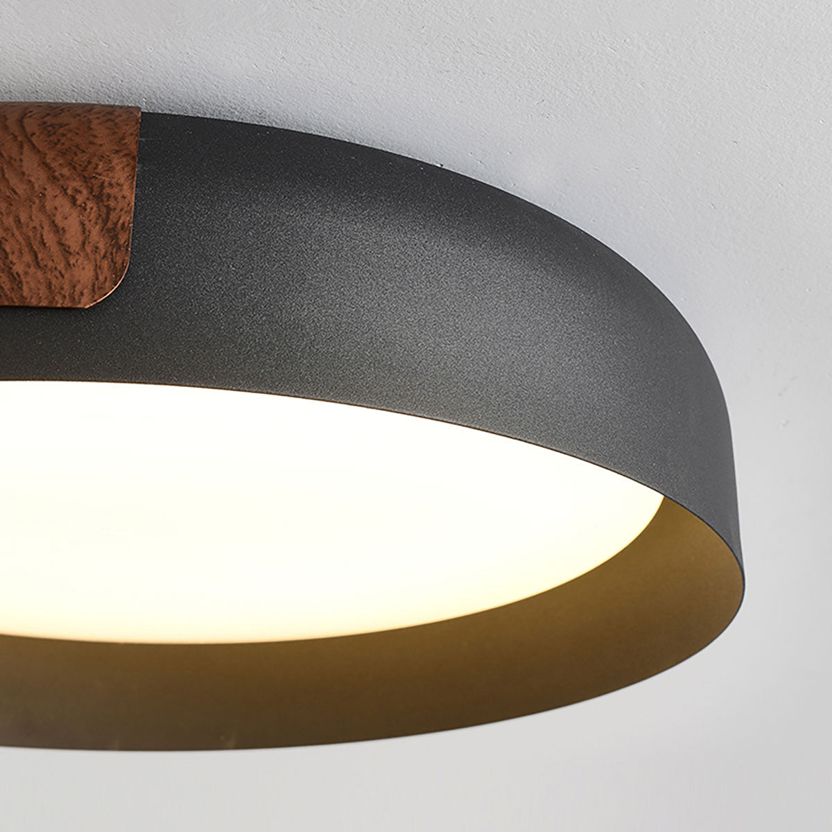 Hout geschilderde ronde plafondlamp