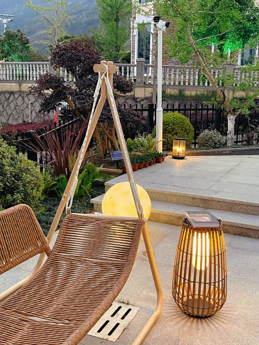 Tuin rotan vloerlamp