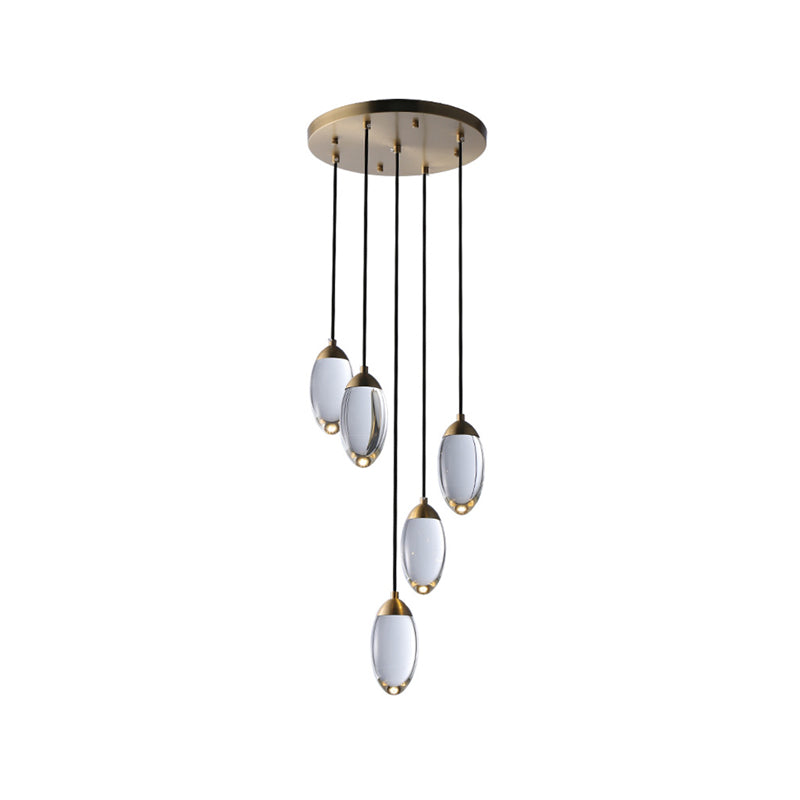 Messing kristallen hanglamp