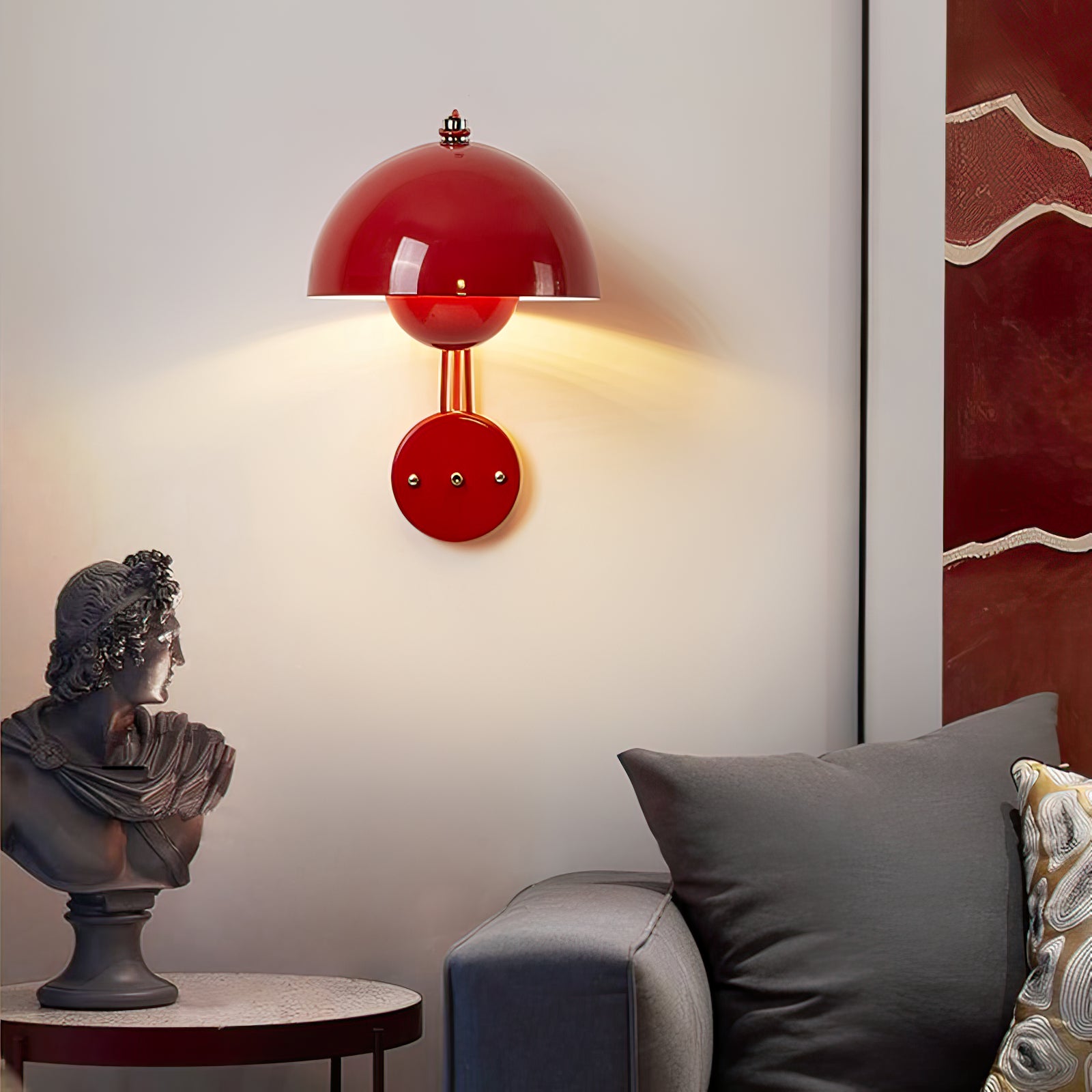 Halve cirkel slaapkamerwandlamp