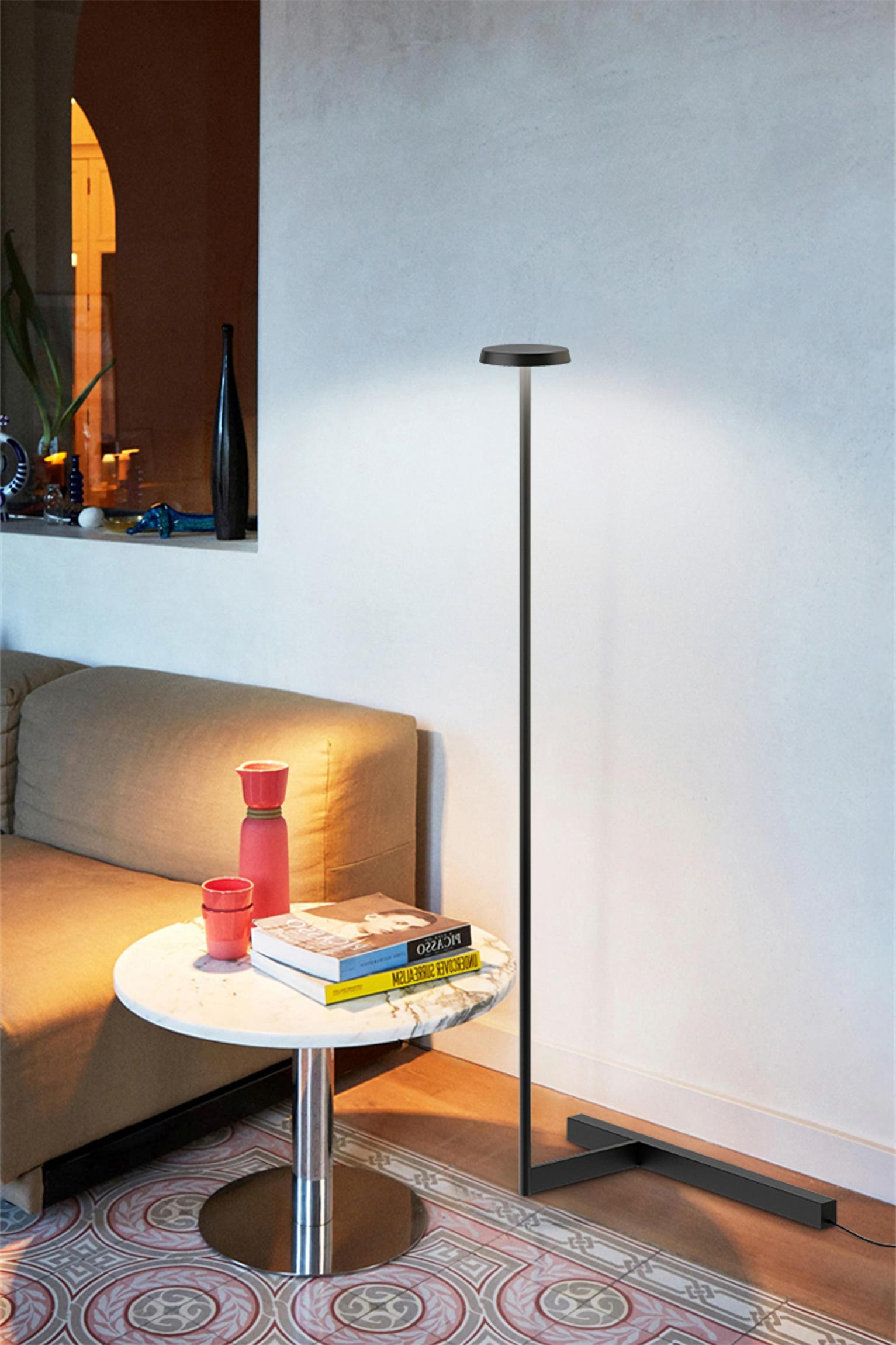 Platte vloerlamp