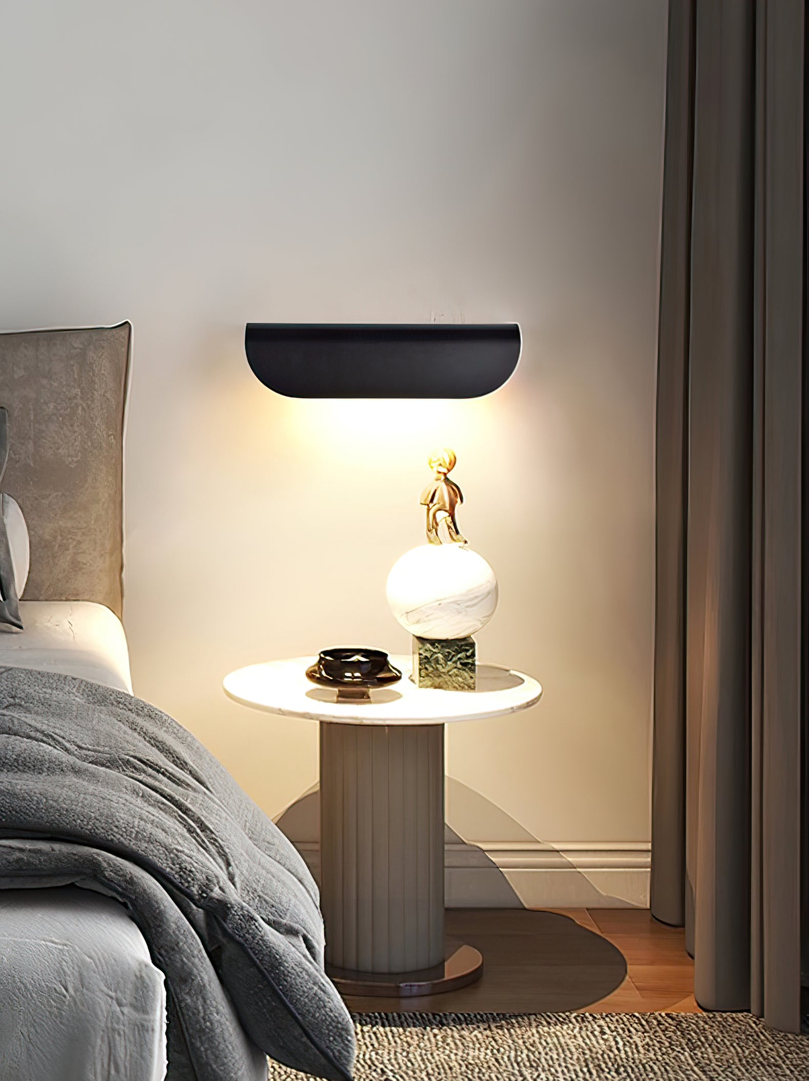 Bay gebogen tuinwandlamp