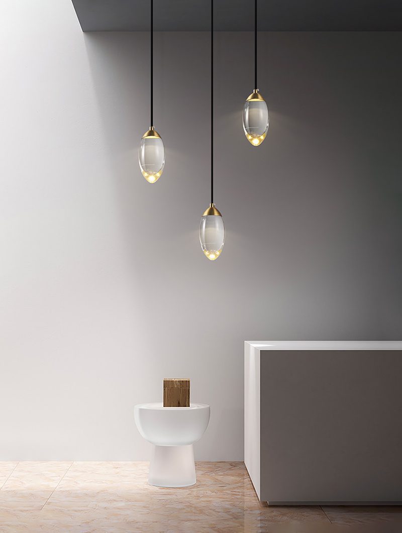 Messing kristallen hanglamp