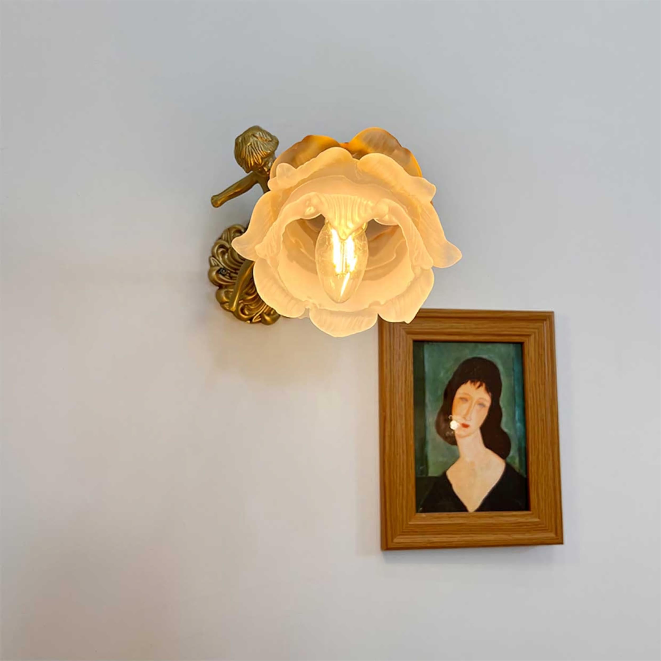 Engel wandlamp