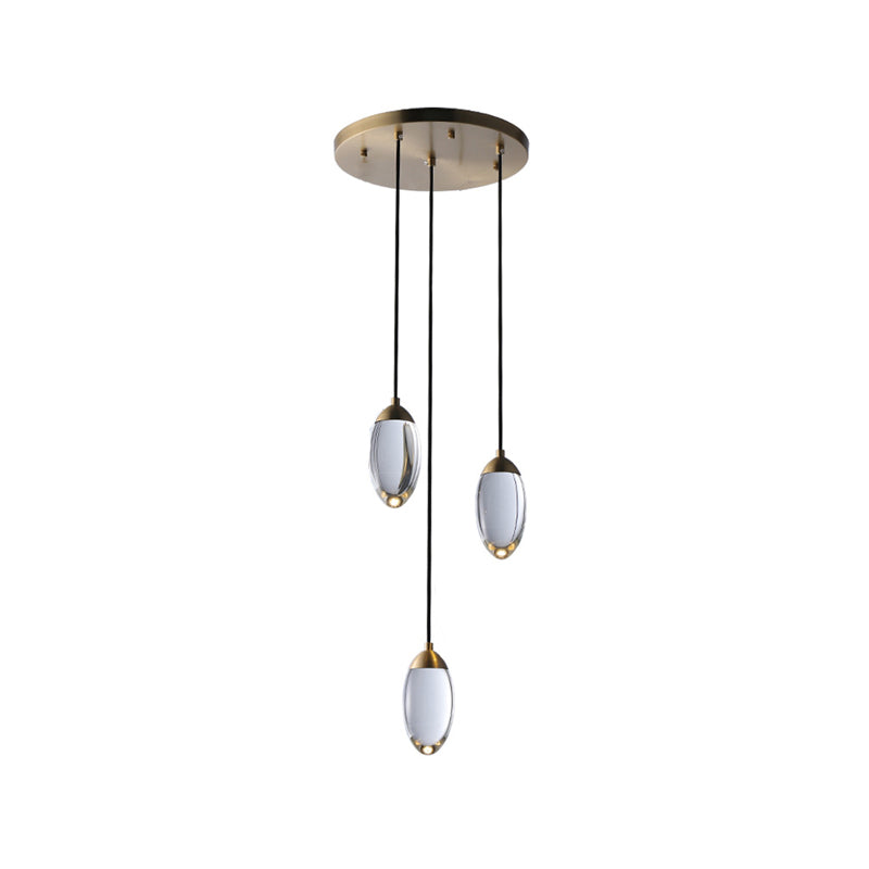 Messing kristallen hanglamp