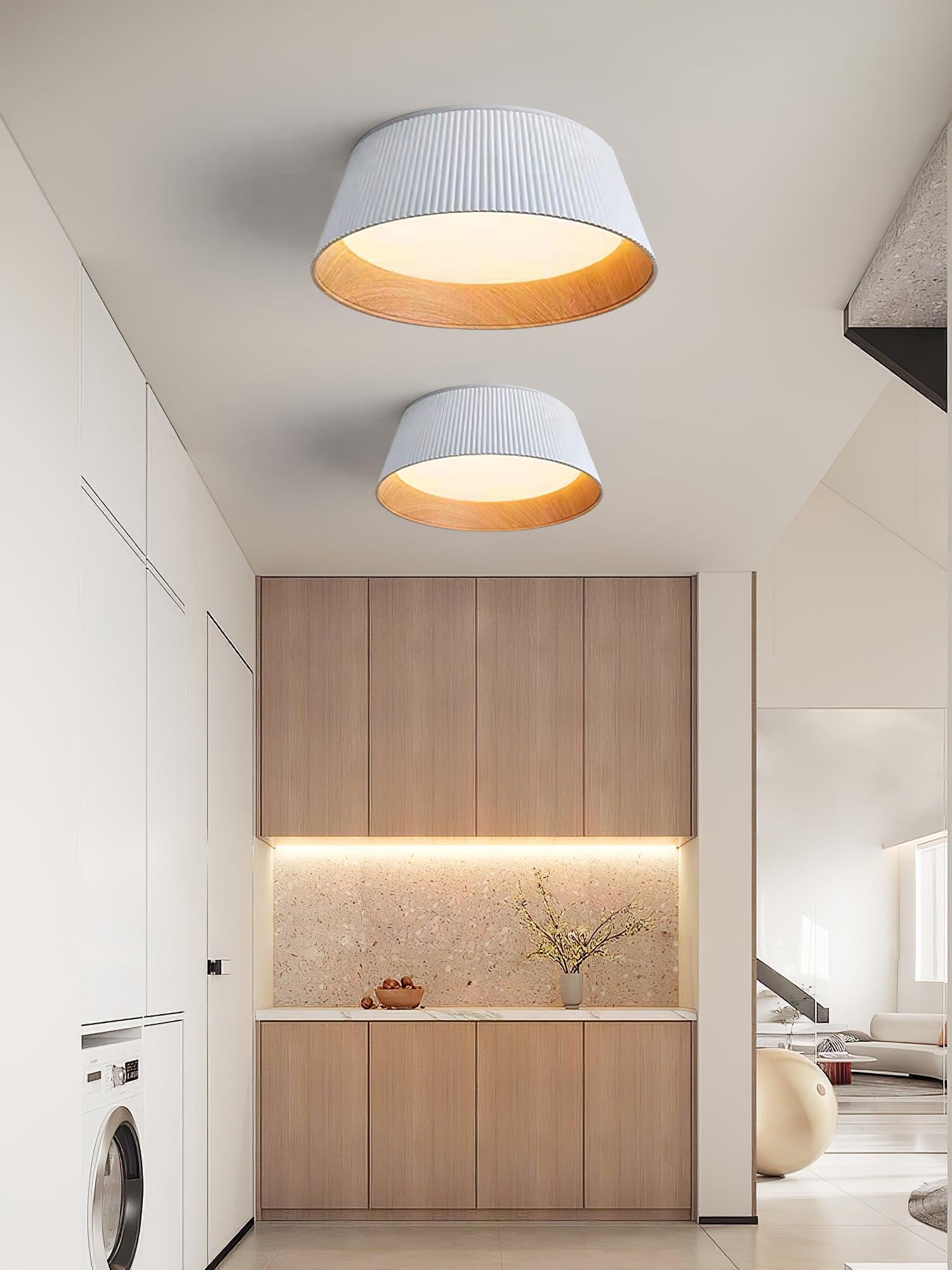 Geribbelde plafondlamp