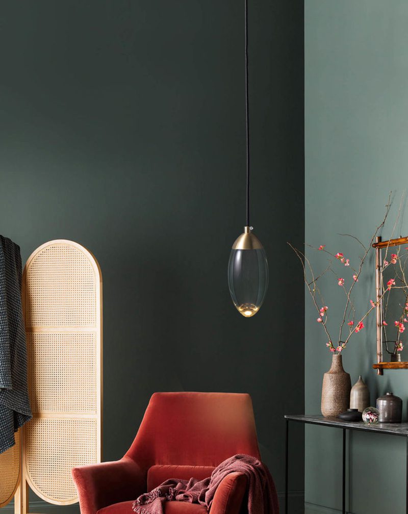 Messing kristallen hanglamp