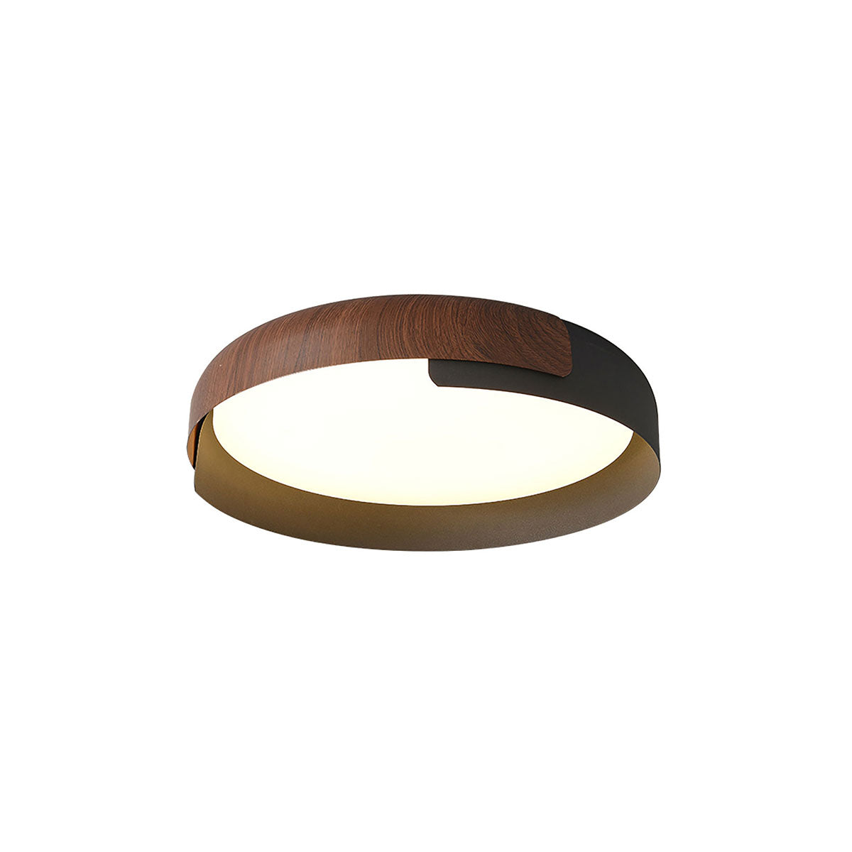 Hout geschilderde ronde plafondlamp