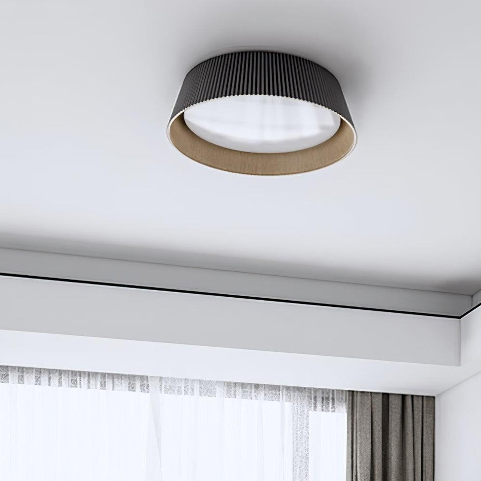Geribbelde plafondlamp