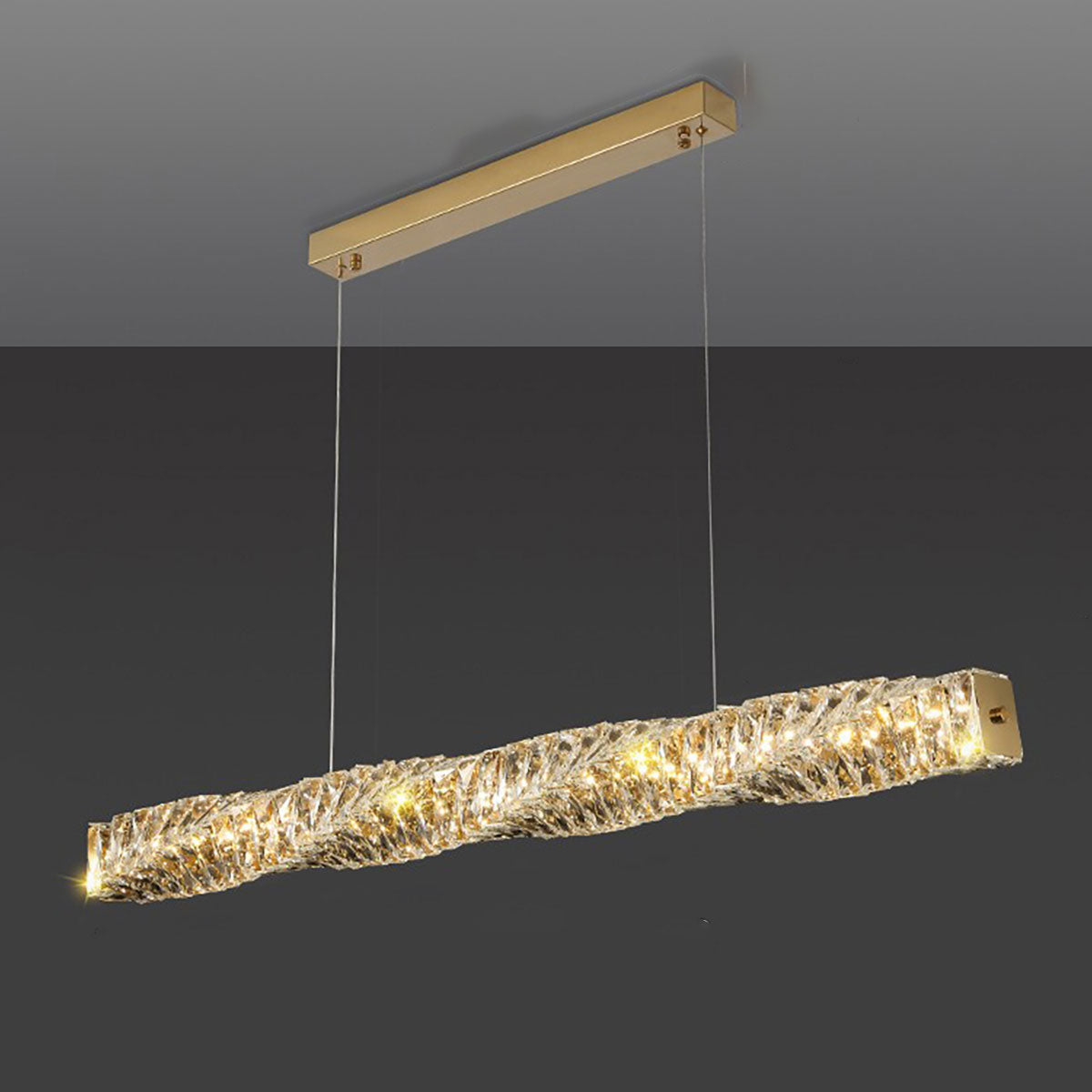 Lange kristallen hanglamp