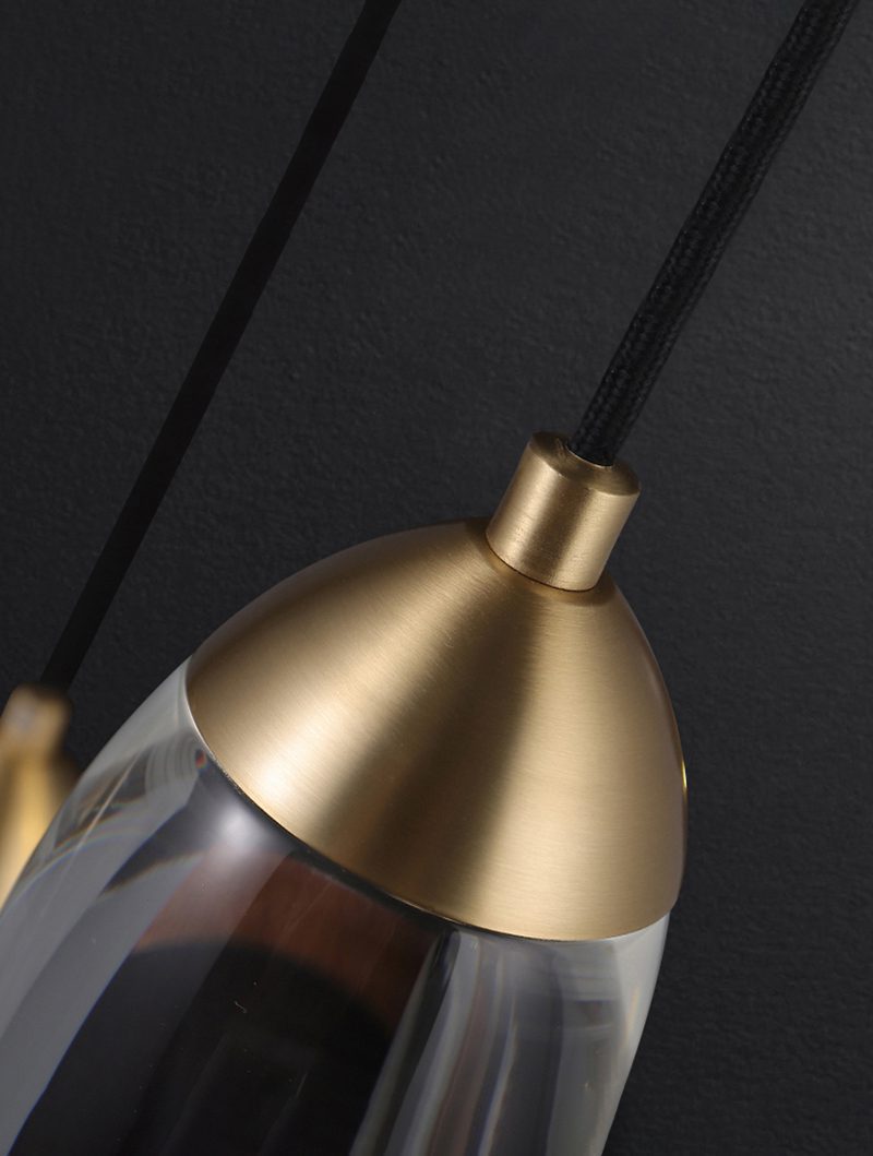 Messing kristallen hanglamp