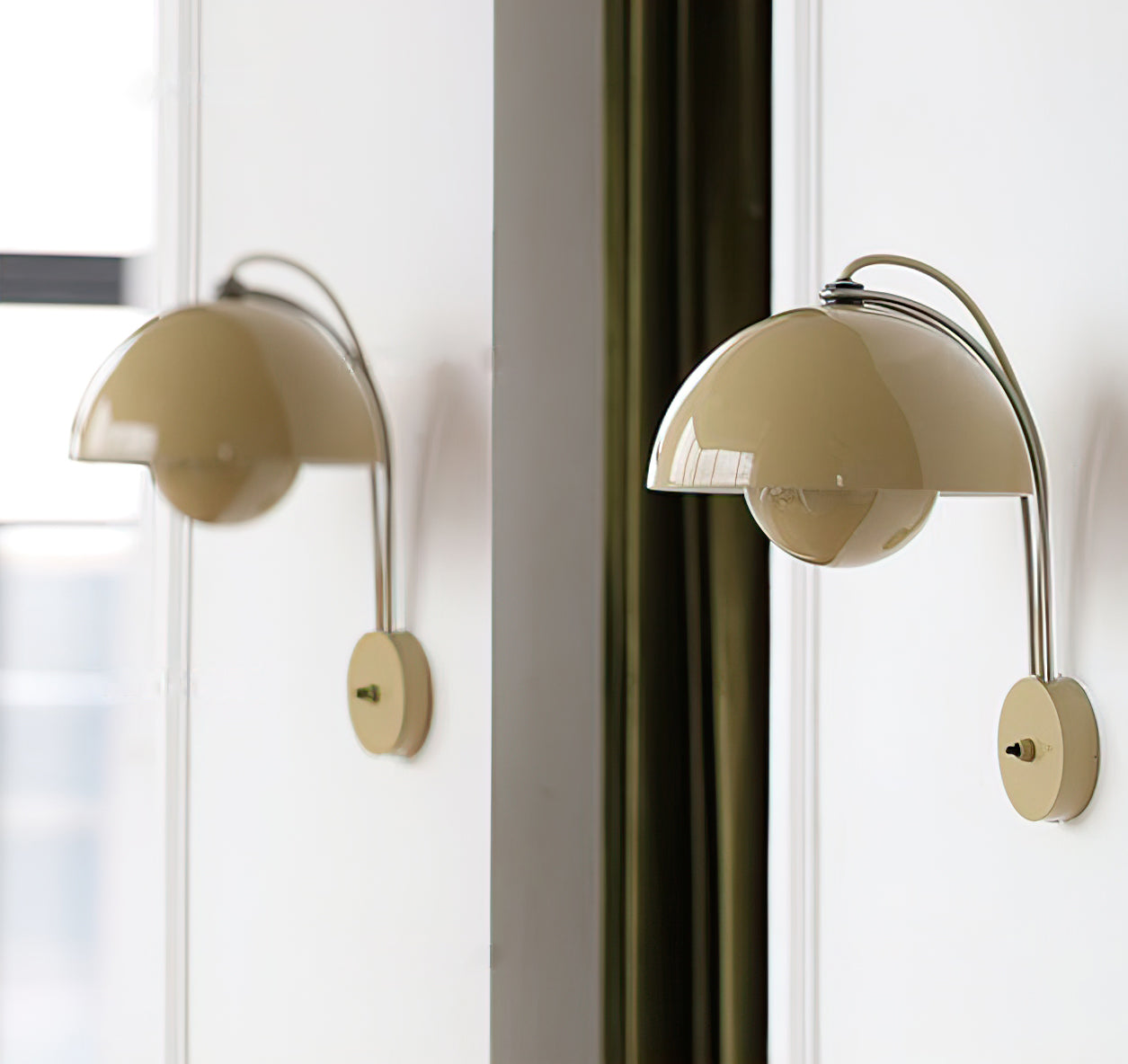 Halve cirkel slaapkamerwandlamp